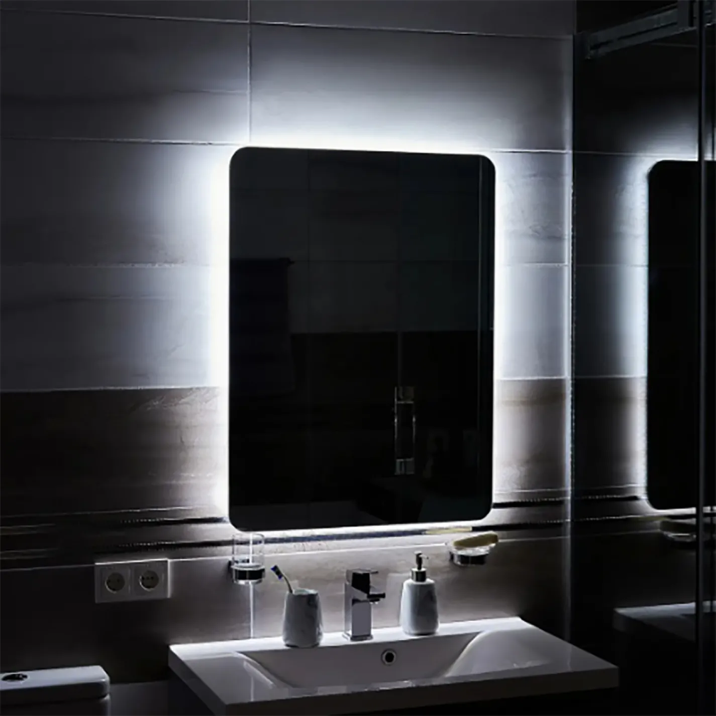 Зеркало Global Glass MR-14 600х800, с LED-подсветкой - Фото 1